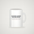 Mug mockup — full slogan visible
