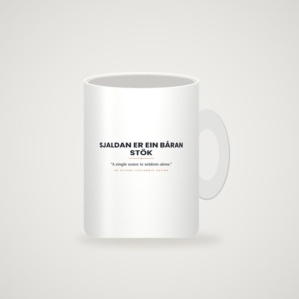 Mug mockup — full slogan visible