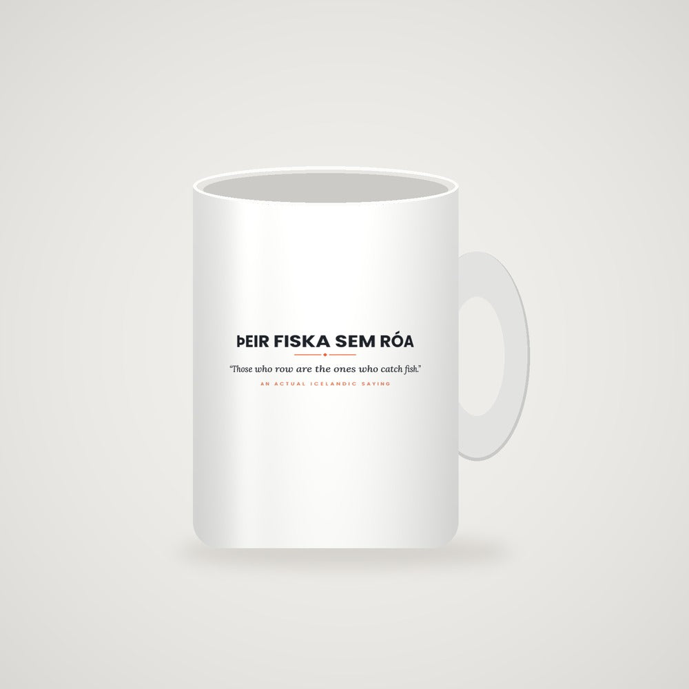 Mug mockup — full slogan visible