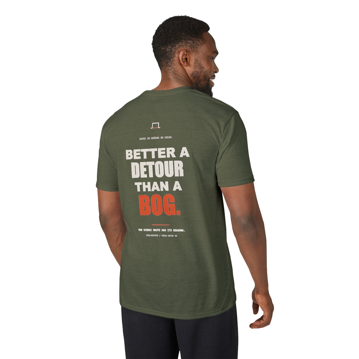 Better a Detour Than a Bog — Gildan Performance Back-Print Tee