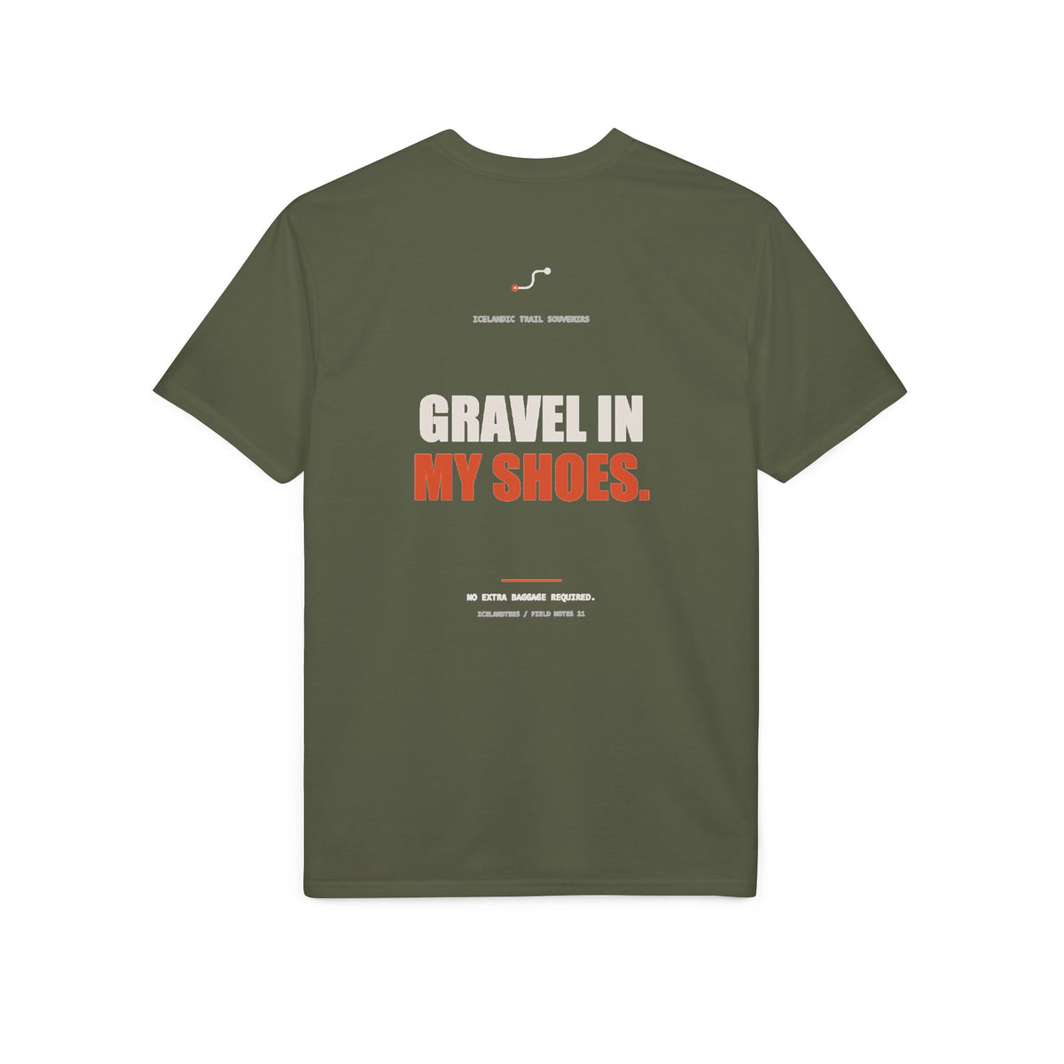 Gravel in My Shoes — Gildan Performance Back-Print Tee