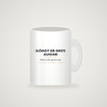 Mug mockup — full slogan visible