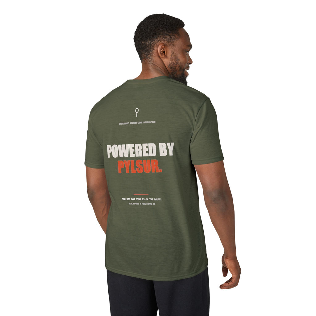 Powered by Pylsur — Gildan Performance Back-Print Tee