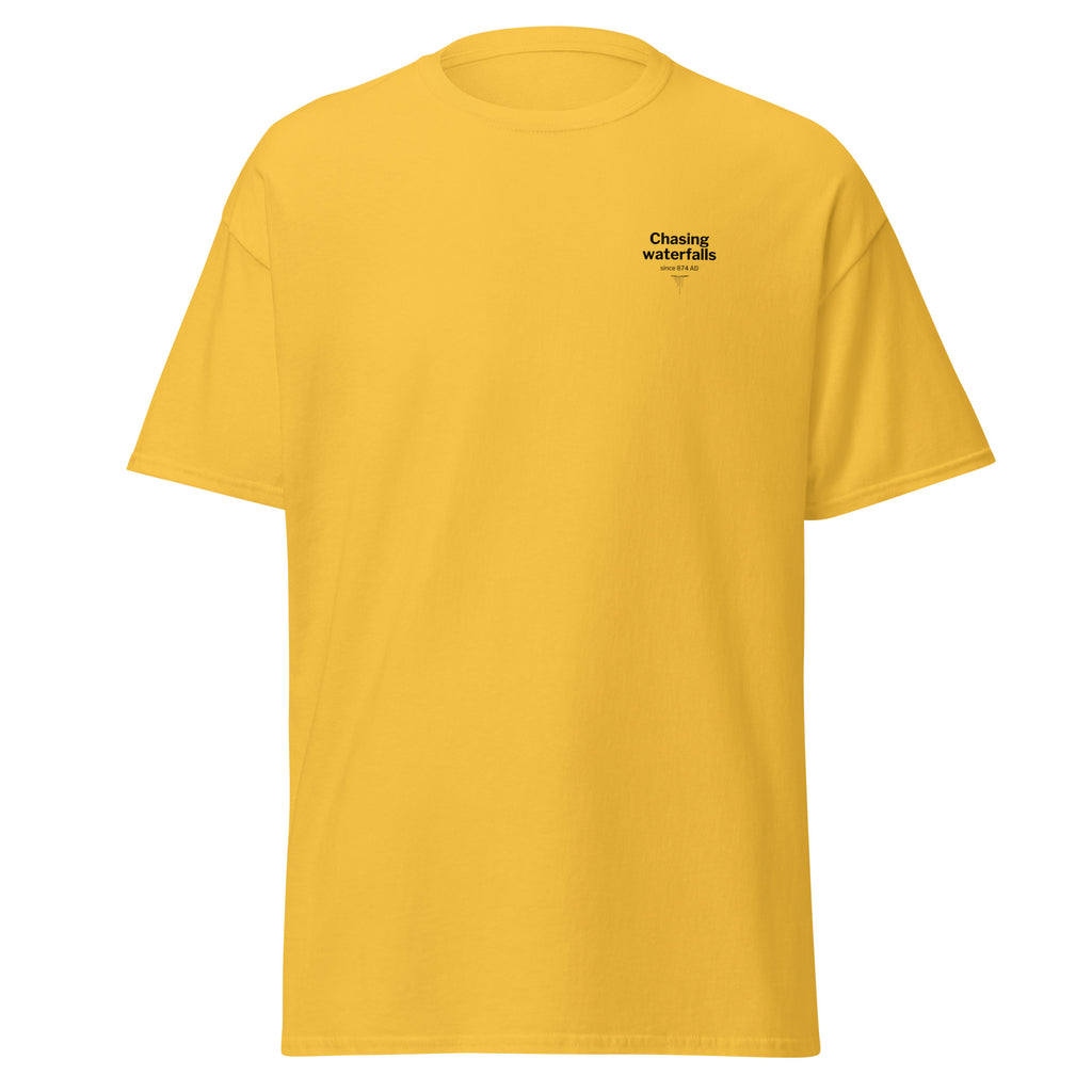 Front view of the Daisy Iceland, Literally T-shirt, showing the small Iceland, Literally chest logo.