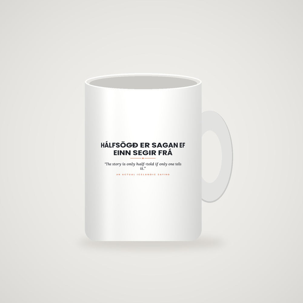 Mug mockup — full slogan visible
