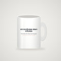 Mug mockup — full slogan visible