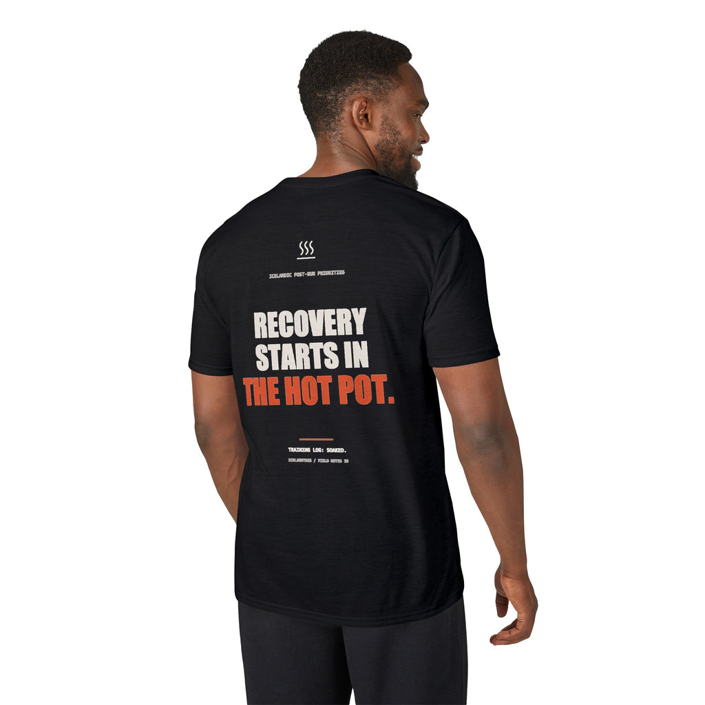 Recovery Starts in the Hot Pot — Gildan Performance Back-Print Tee