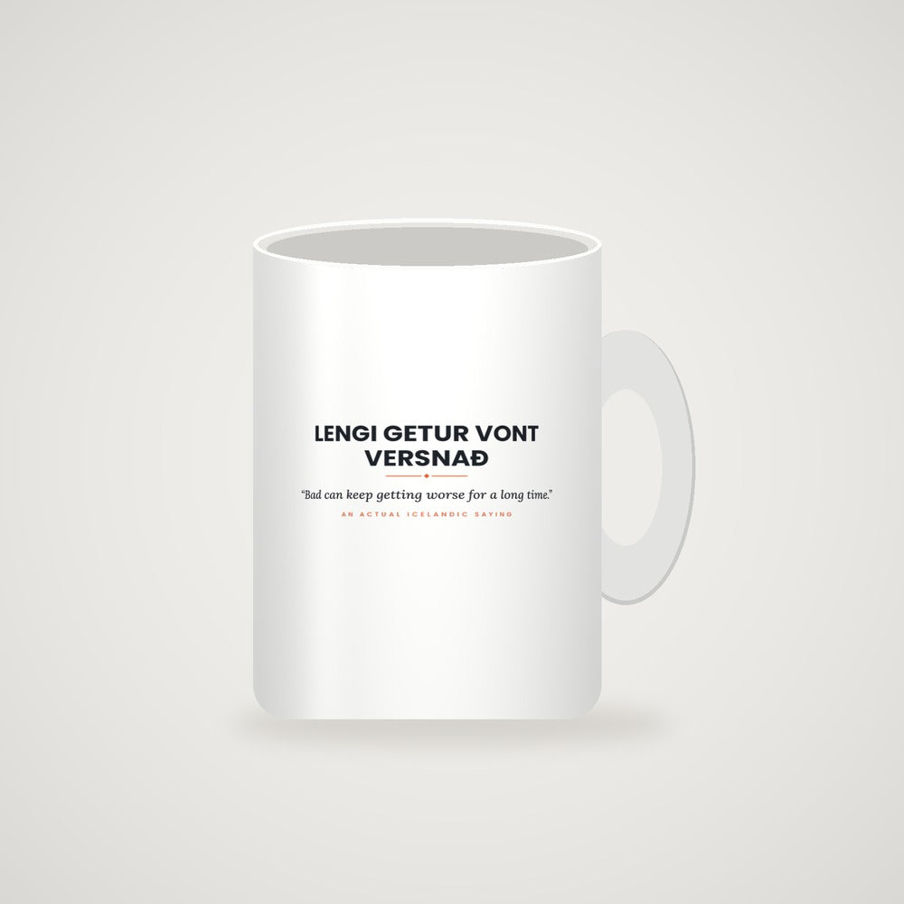 Mug mockup — full slogan visible
