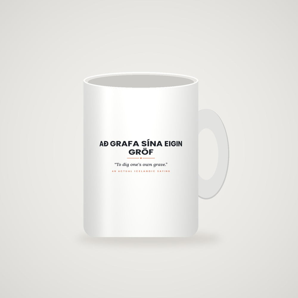 Mug mockup — full slogan visible