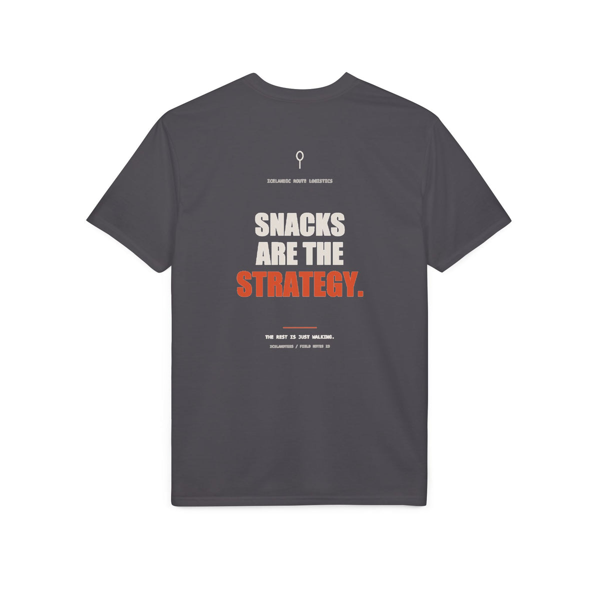Snacks Are the Strategy — Gildan Performance Back-Print Tee