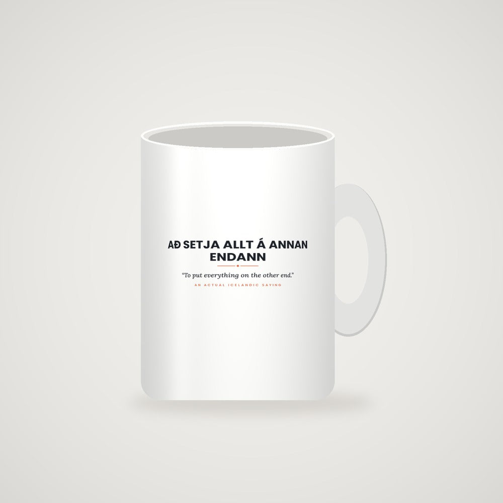 Mug mockup — full slogan visible