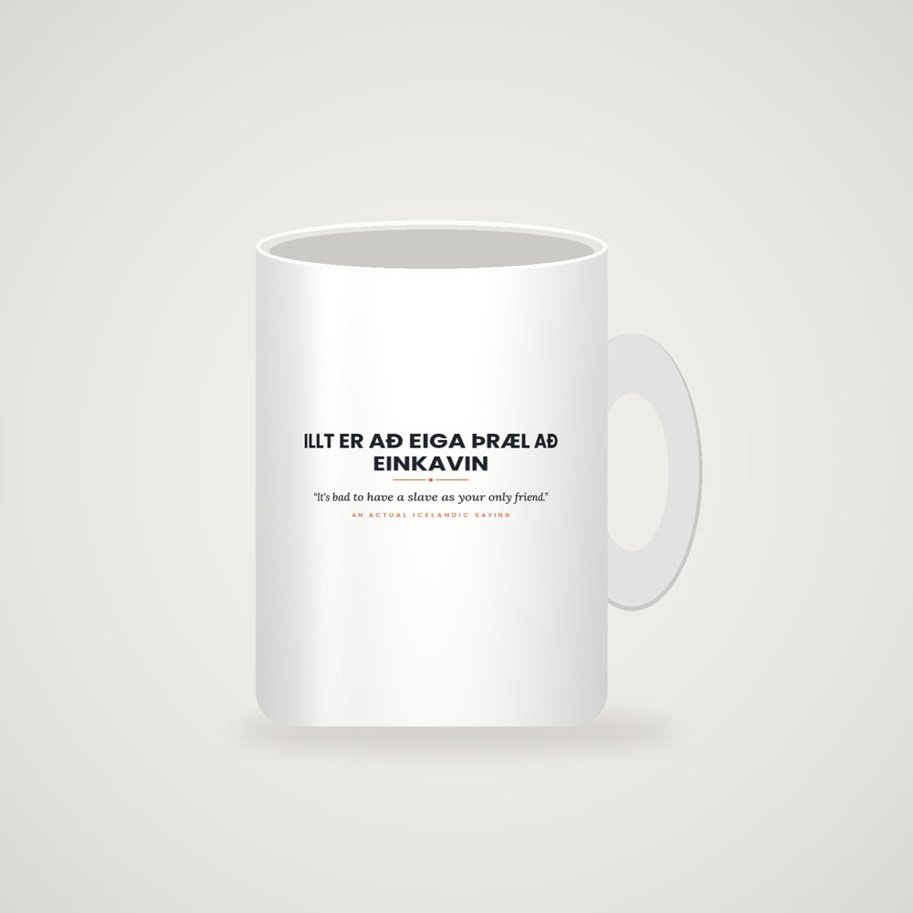Mug mockup — full slogan visible