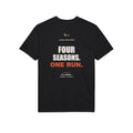 Four Seasons. One Run. — Gildan Performance Back-Print Tee