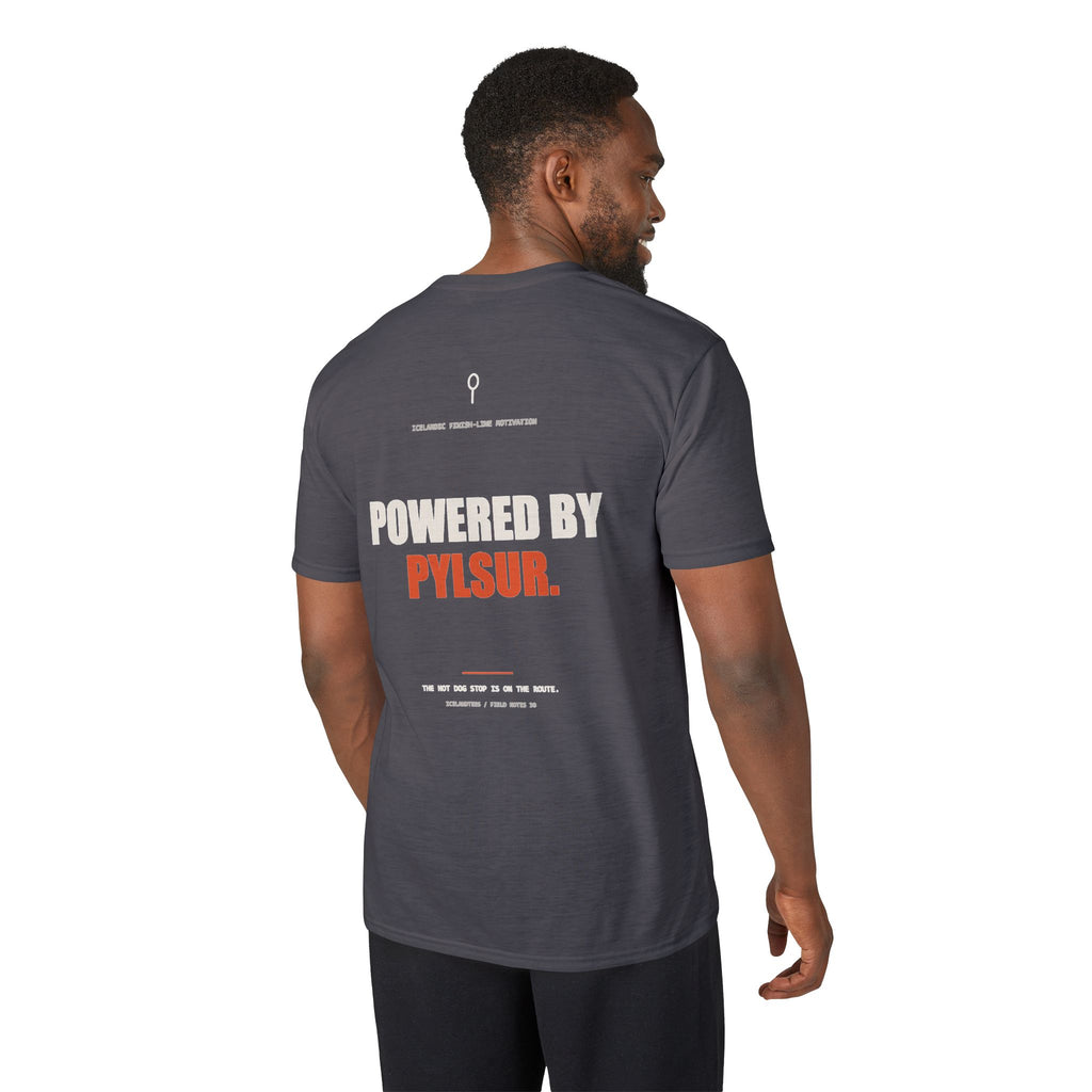 Powered by Pylsur — Gildan Performance Back-Print Tee