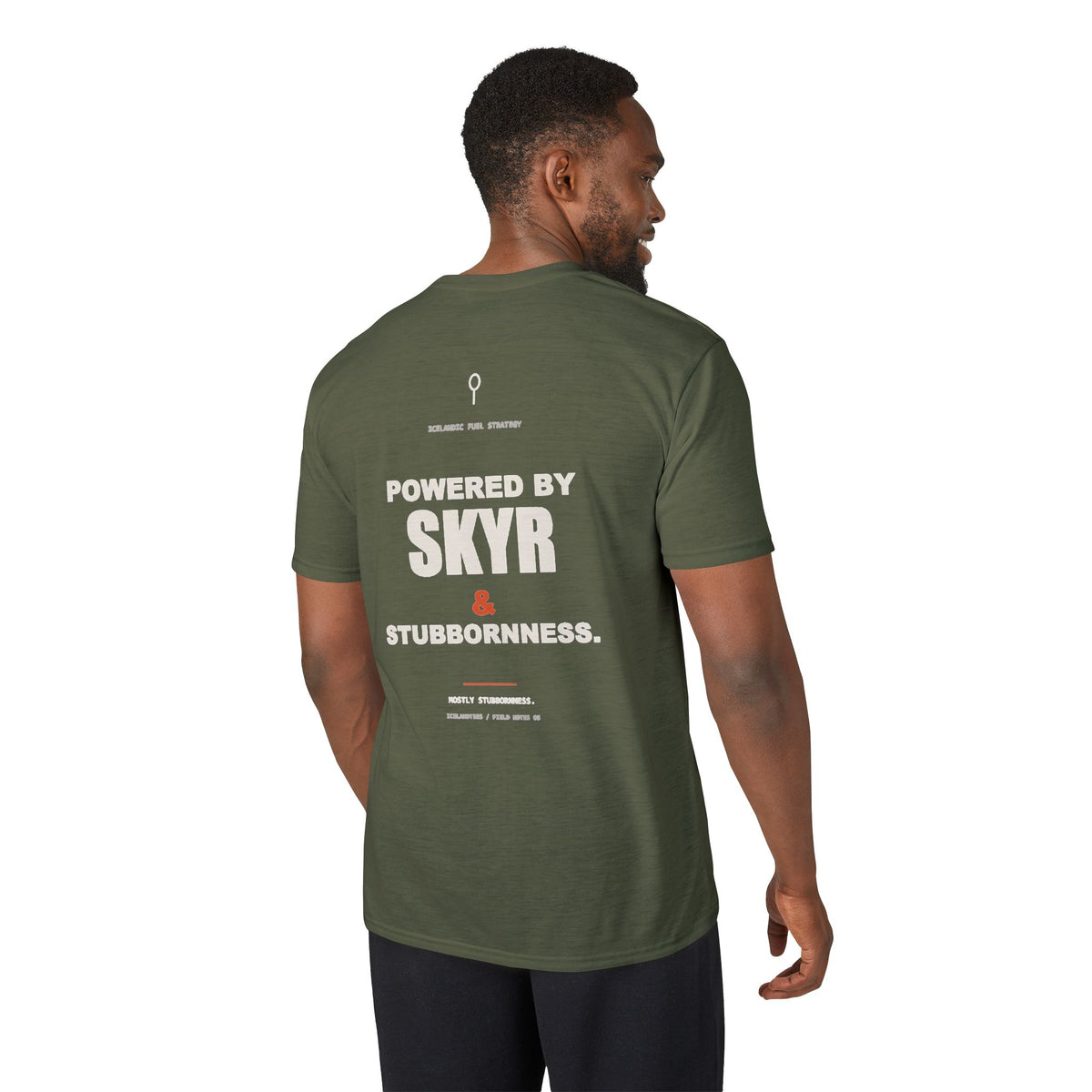 Skyr & Stubbornness — Gildan Performance Back-Print Tee