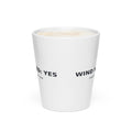Wind Speed: Yes — Iceland Latte Mug — white tapered 12 oz latte mug, front view showing the printed wrap