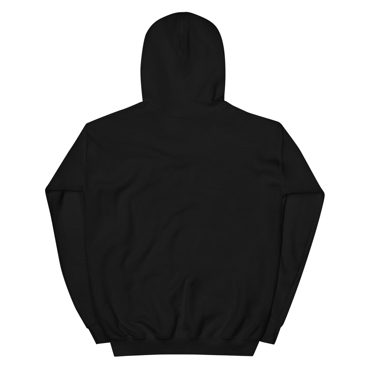 Black hoodie, plain back view